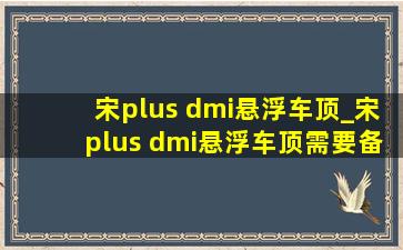 宋plus dmi悬浮车顶_宋plus dmi悬浮车顶需要备案吗